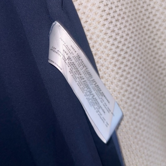 DRESS THE POPULATION Dana Wrap Waist Cocktail Dress In Navy - Picture 5 of 9